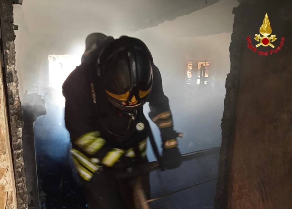 L'incendio di un'abitazione a Monteviasco