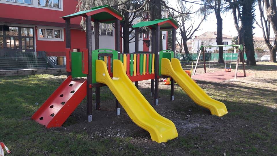 Nuovi giochi a Gerenzano al parco della scuola "G.P. Clerici" e al parco di via Casari/Firenze
