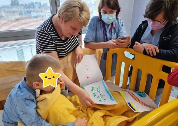 I disegni dei bambini di Castronno per i piccoli ucraini dell’ospedale del Ponte