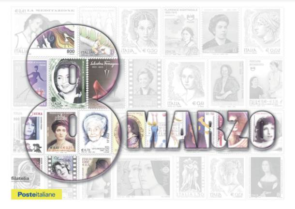 cartolina postale per festa della donna