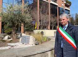 Deposizione di ulivo in piazza a Varese