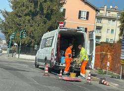 I preparativi per le modifiche viabilistiche in viale Borri e largo Flaiano
