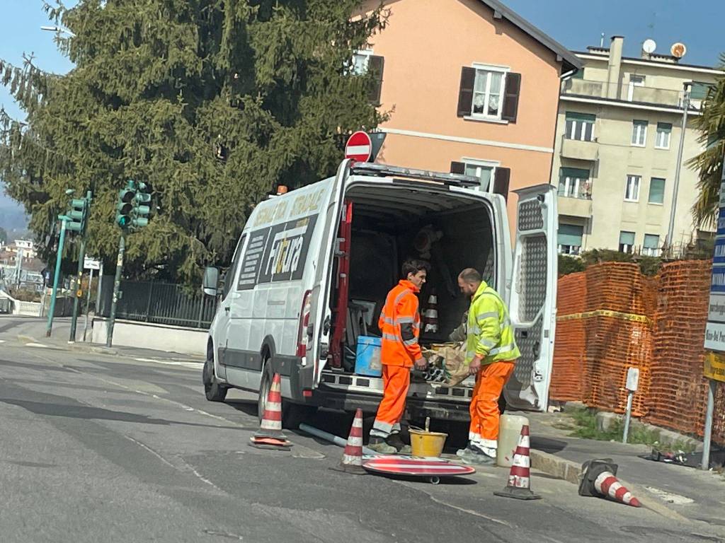 I preparativi per le modifiche viabilistiche in viale Borri e largo Flaiano