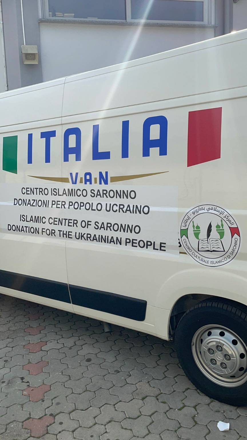 I volontari del Centro Islamico di Saronno in viaggio da Saronno a Leopoli