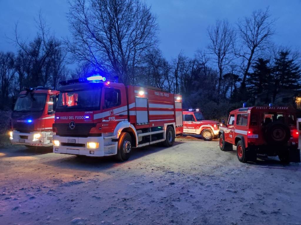 Incendio a Turbigo - A fuoco 6mila metri quadri di bosco