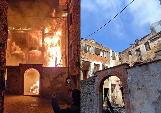 Incendio a Cadegliano Viconago