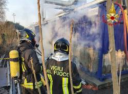 Incendio in una azienda di Gallarate