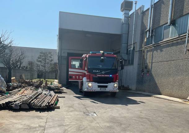 incendio sabbiatrice busto garolfo