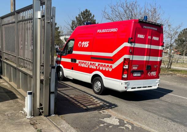 incendio sabbiatrice busto garolfo