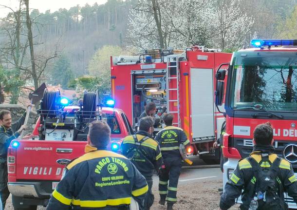 L’incendio nei boschi di Cuirone