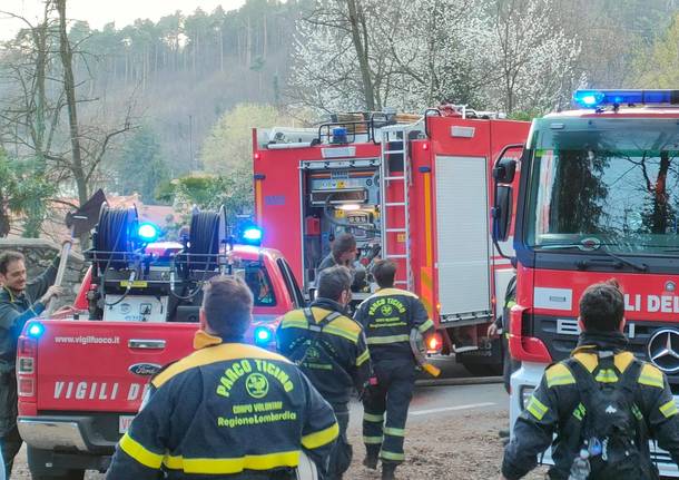 L'incendio nei boschi di Cuirone