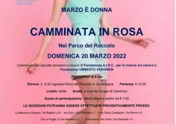 locandina camminata in rosa a Canegrate