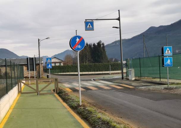 Porto Ceresio - La nuova pista ciclopedonale da Porto Ceresio a Besano