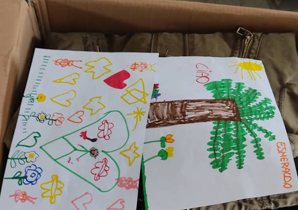 Ucraina, da Dairago un "mare" di aiuti colorato dai disegni dei bambini