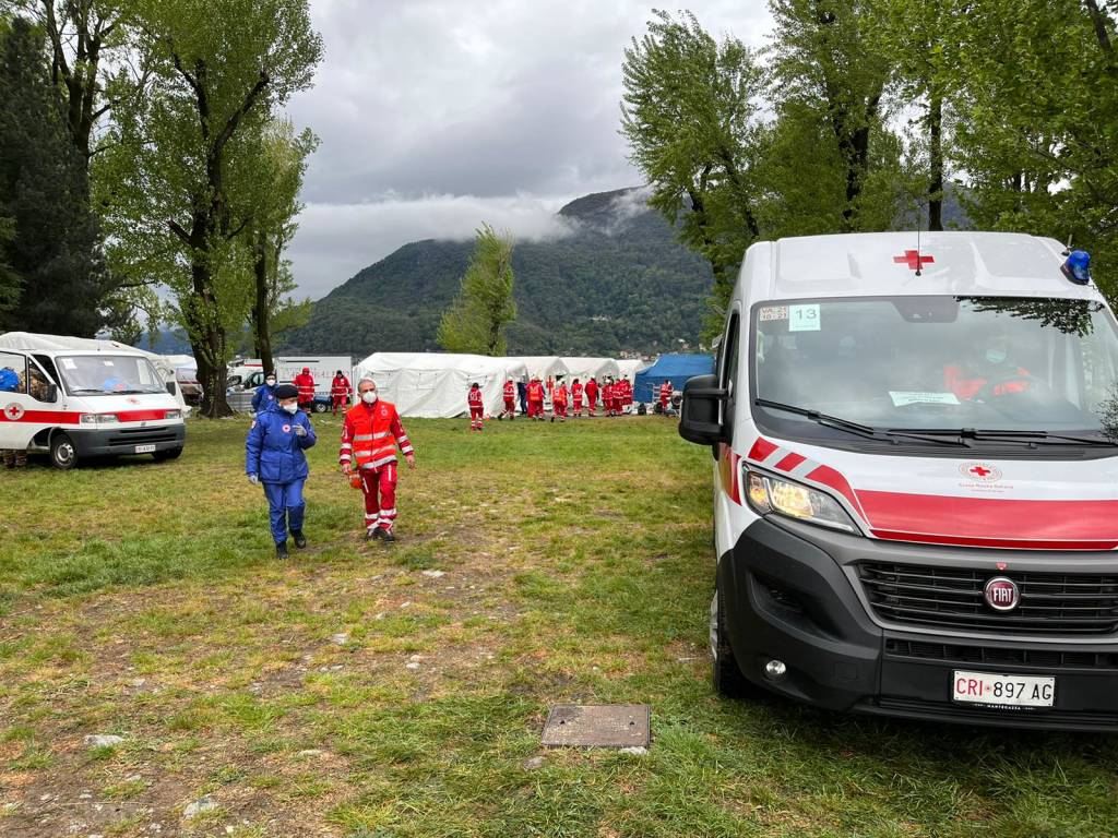 La maxi esercitazione di vigili del fuoco e croce rossa italiana