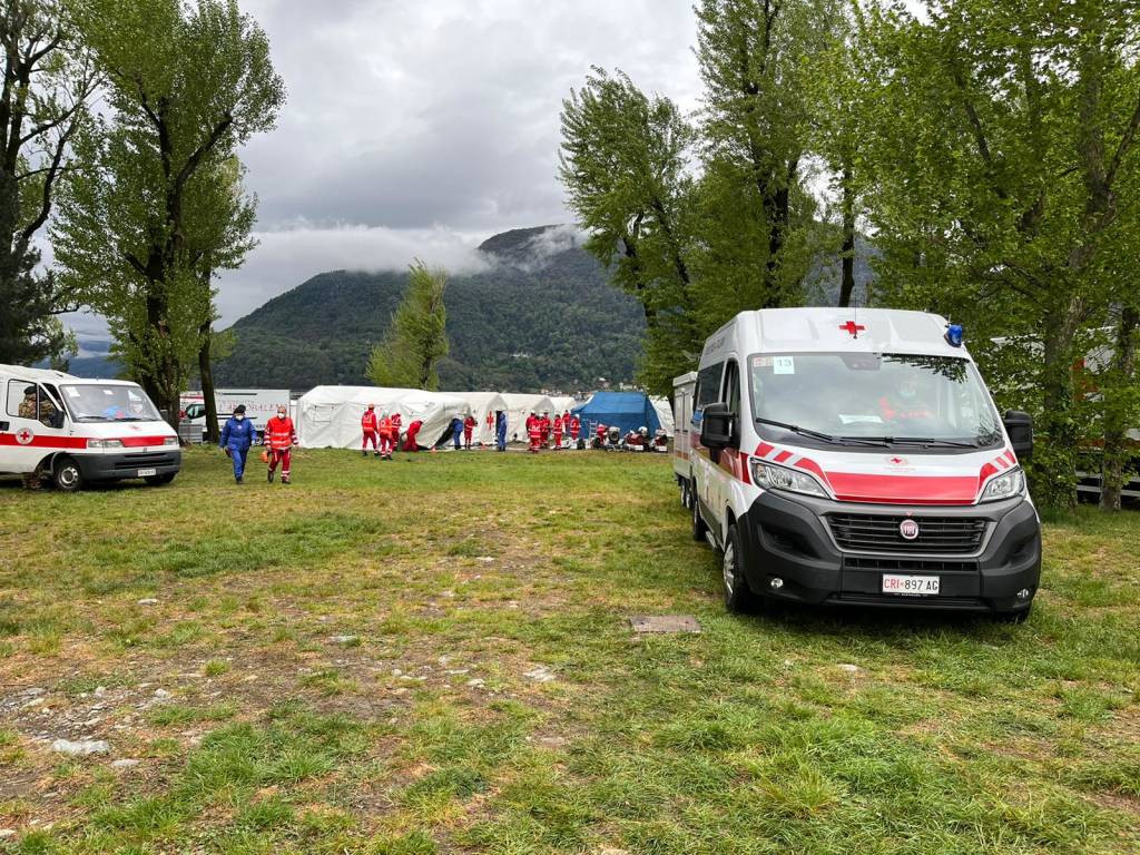 La maxi esercitazione di vigili del fuoco e croce rossa italiana