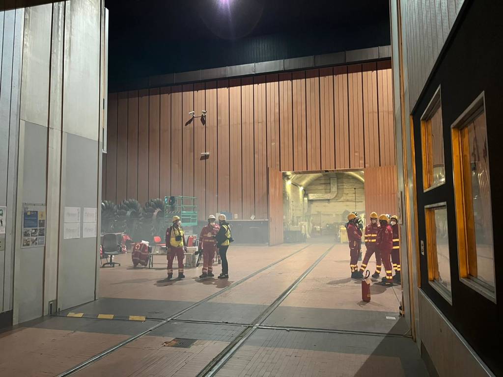 La maxi esercitazione di vigili del fuoco e croce rossa italiana