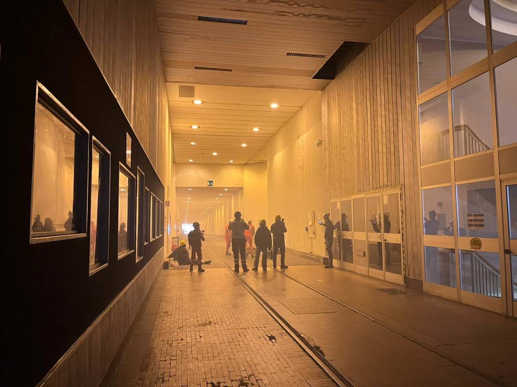 La maxi esercitazione di vigili del fuoco e croce rossa italiana