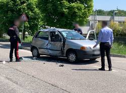 Incidente tra un\'auto e una moto a Cavaria con Premezzo