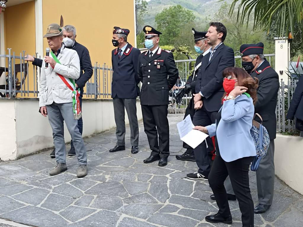 Inaugurazione della pietra d\'inciampo a Mesenzana