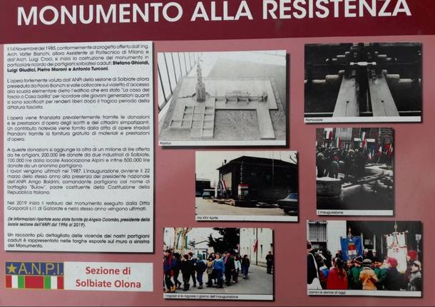 Solbiate olona monumento Resistenza 