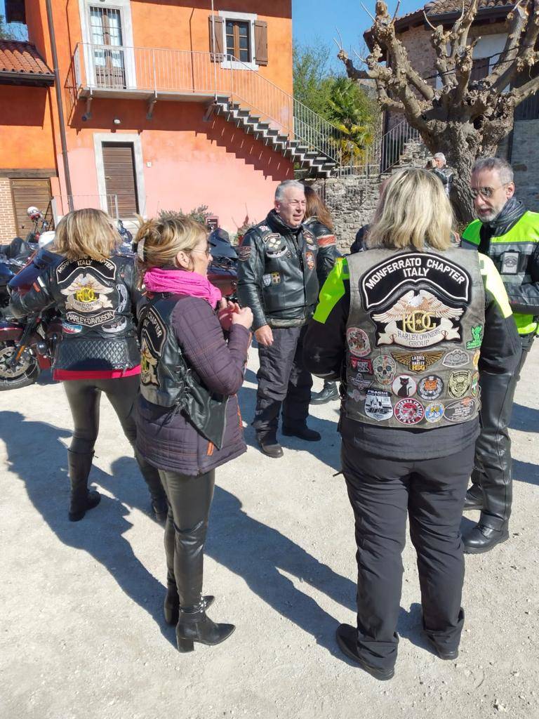 I biker del Monferrato Chappter in visita all'Ermo di Santa caterina