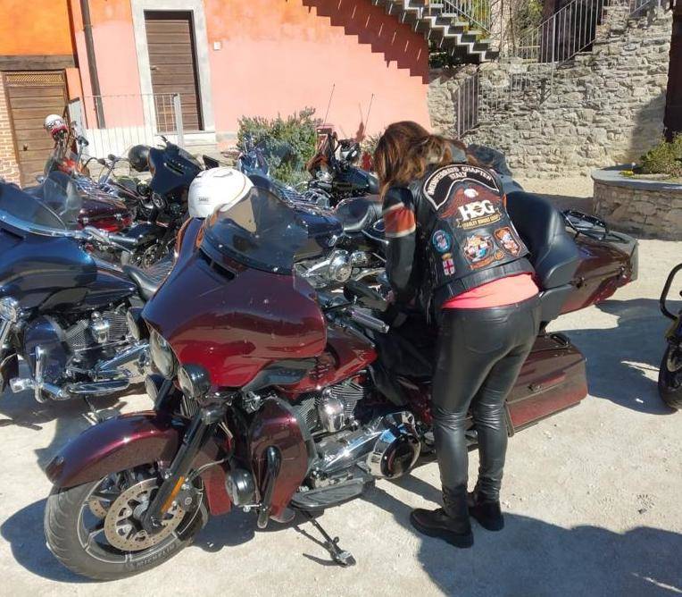 I biker del Monferrato Chappter in visita all'Ermo di Santa caterina
