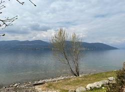 Il Lago Maggiore in siccità a Ispra