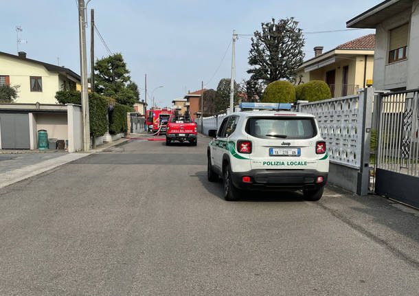 Vigili del Fuoco a Dairago per un incendio