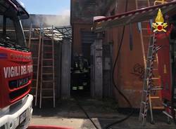 Incendio in una azienda di Gallarate