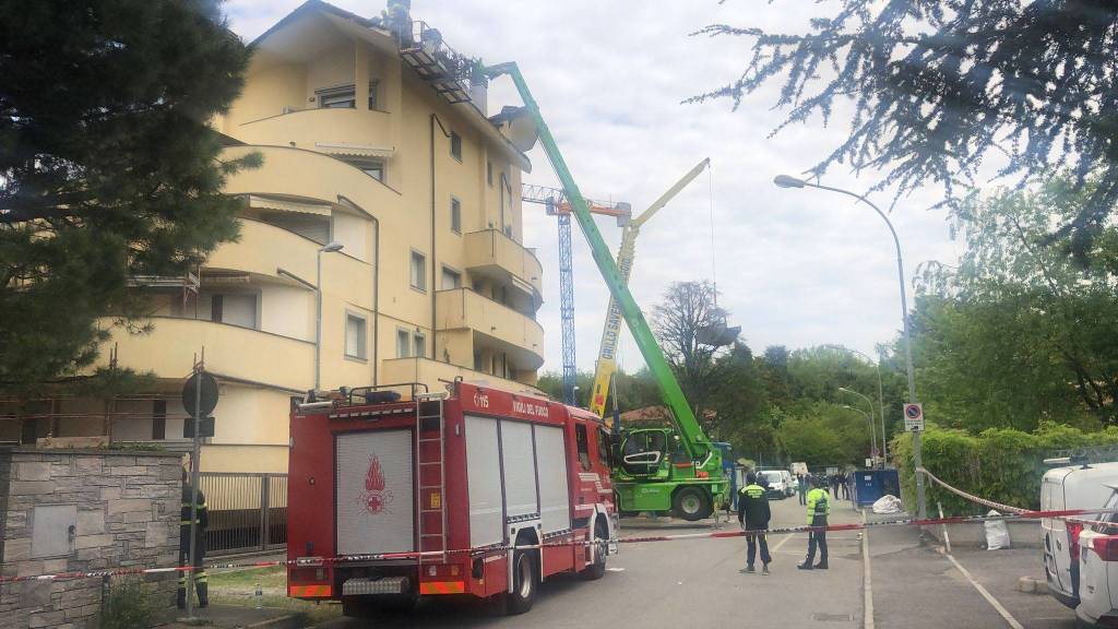 Incendio Legnano via Intimiano