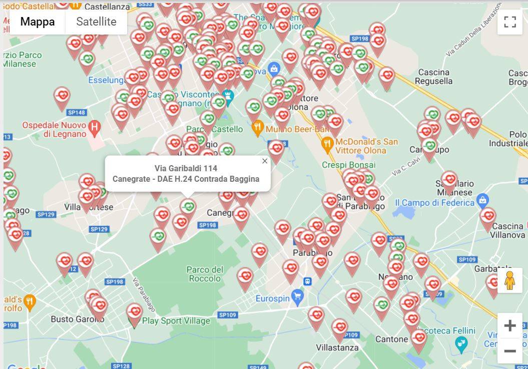 Mappa Dae Alto Milanese