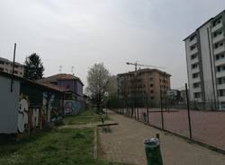 Sopralluogo al Quartiere Matteotti dell'assessore ai Lavori Pubblici di Saronno Francesca Pozzoli