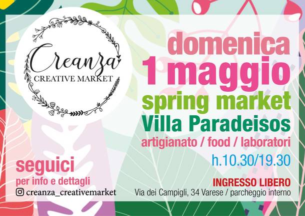 Creanza Creative Market 1 maggio