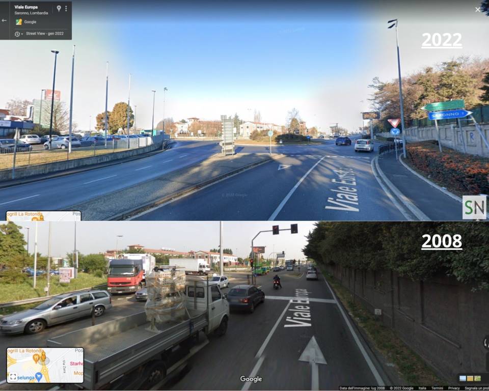 I cambiamenti e le trasformazioni di Saronno visti da Google Street View