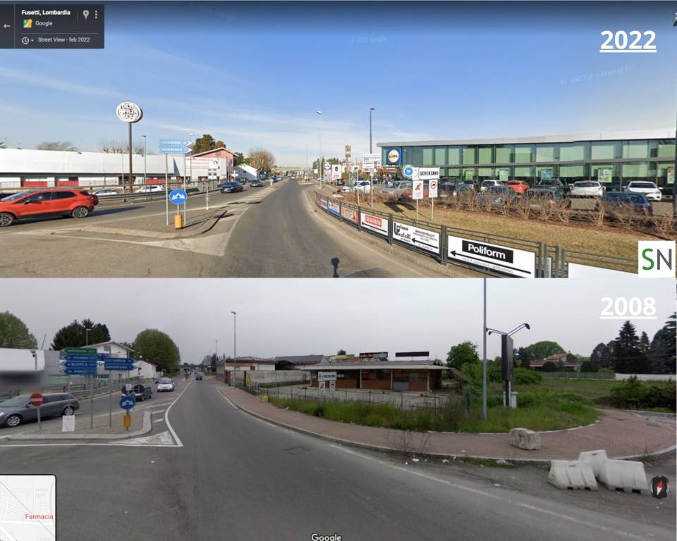 I cambiamenti e le trasformazioni di Saronno visti da Google Street View