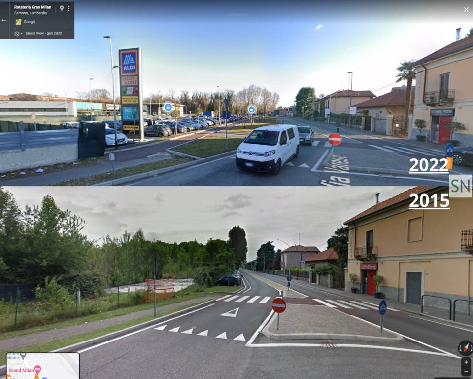 I cambiamenti e le trasformazioni di Saronno visti da Google Street View