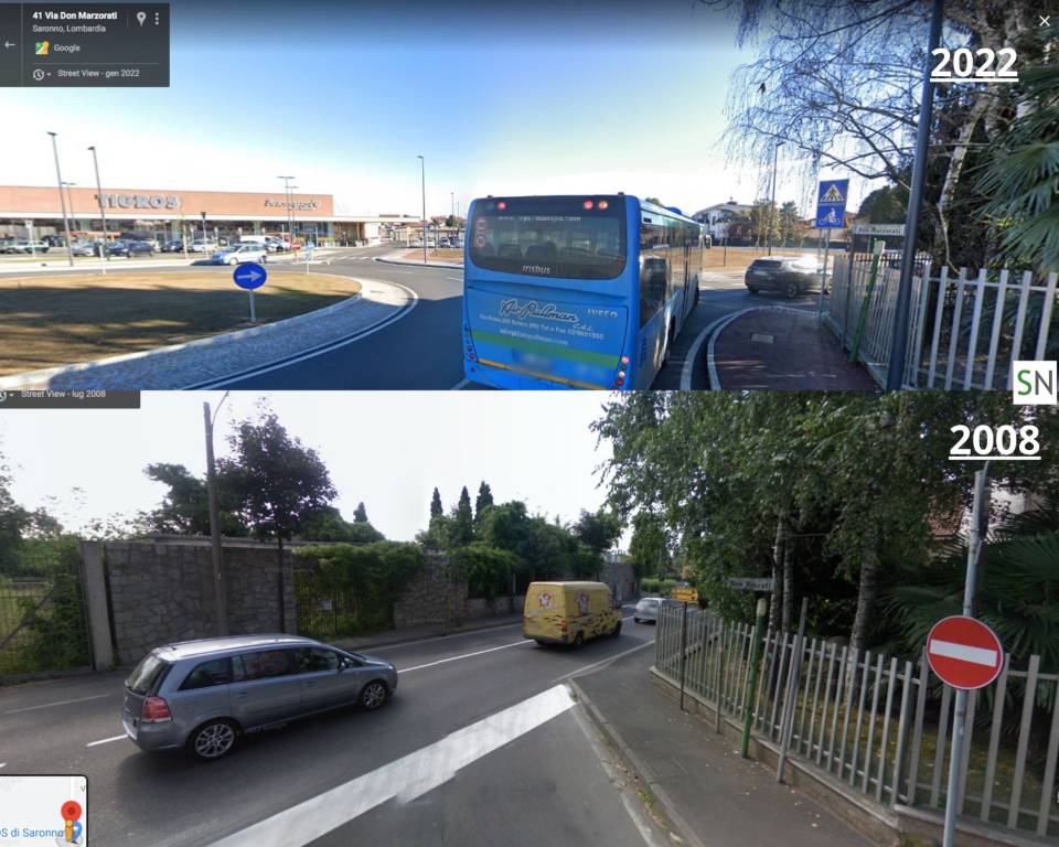 I cambiamenti e le trasformazioni di Saronno visti da Google Street View