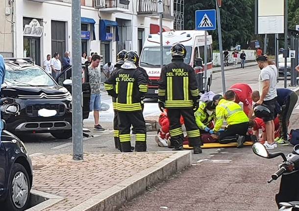 incidente auto moto saronno 