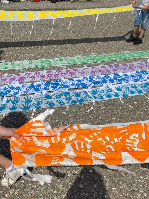 la marcia della pace degli studenti di Solbiate Arno