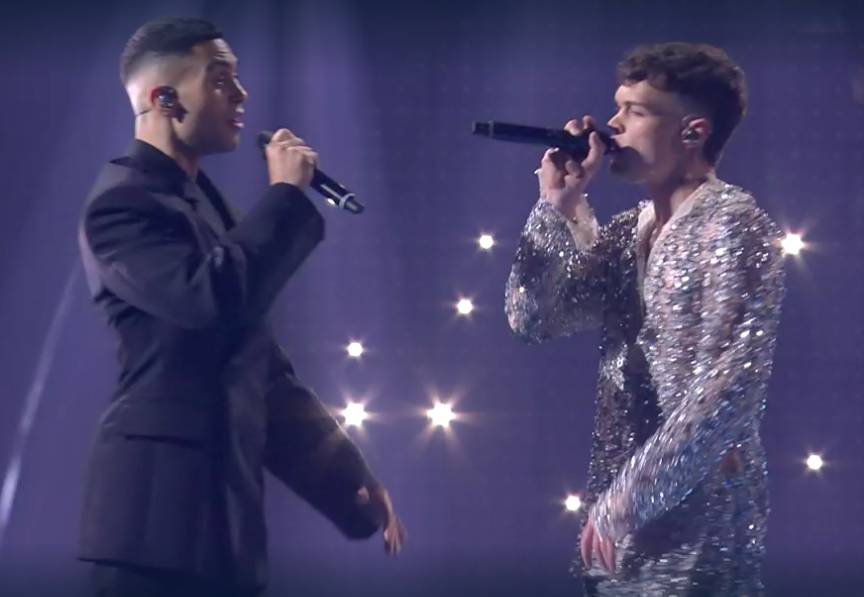 Mahmood e Blanco all'eurovision song contest in Torino