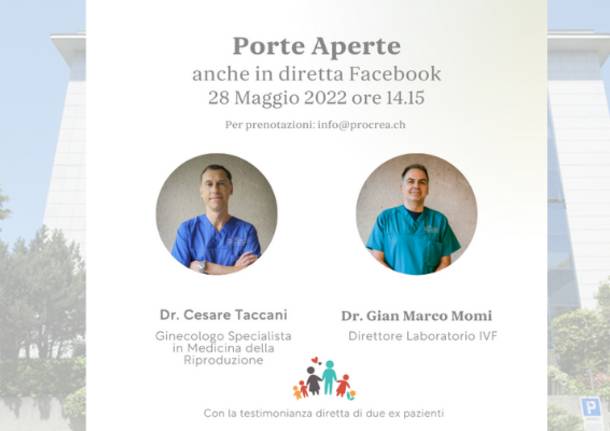 Procrea evento porte aperte 28 maggio 2022