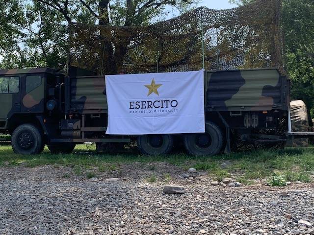 L\'attracco mobile del Genio militare