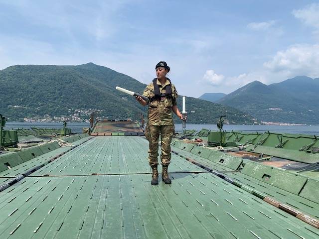 L\'attracco mobile del Genio militare