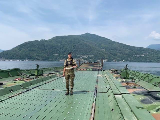 L\'attracco mobile del Genio militare