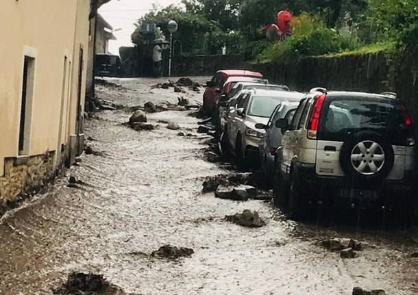 Forte temporale, a Casalzuigno straripa il torrente -Giugno 2022