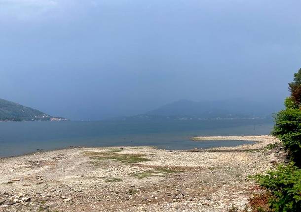 Lago Maggiore afa temporale siccità