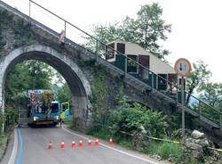 Lavori alla funicolare del sacro Monte