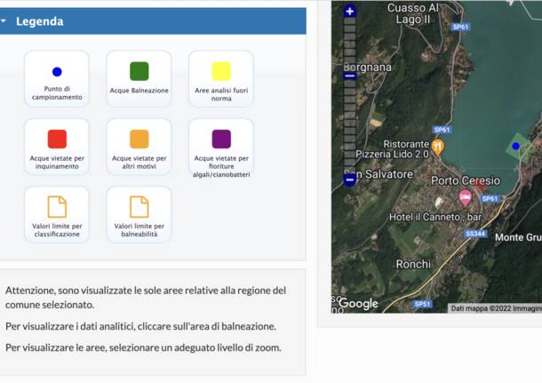 Qualità acqua lago di Varese