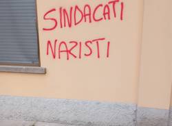 "Sindacati nazisti". Imbratti i muri della sede della Camera del Lavoro di Saronno